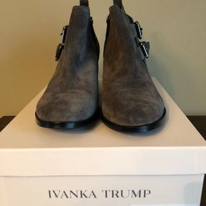 Ivanka Trump Gray Suede “Taren” Boots Size 9.5